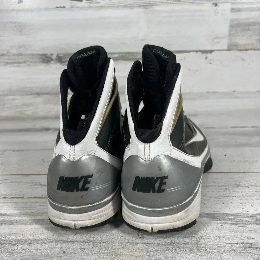 Nike Hyperize TB Mens White Black Grey 367181-111 Athletic‎ Shoes Size 12.5